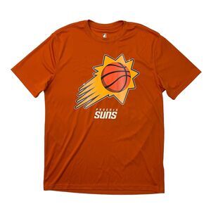 Phoenix Suns T Shirt Mens L Large Orange Devin Booker Sweat Wicking Crew Neck